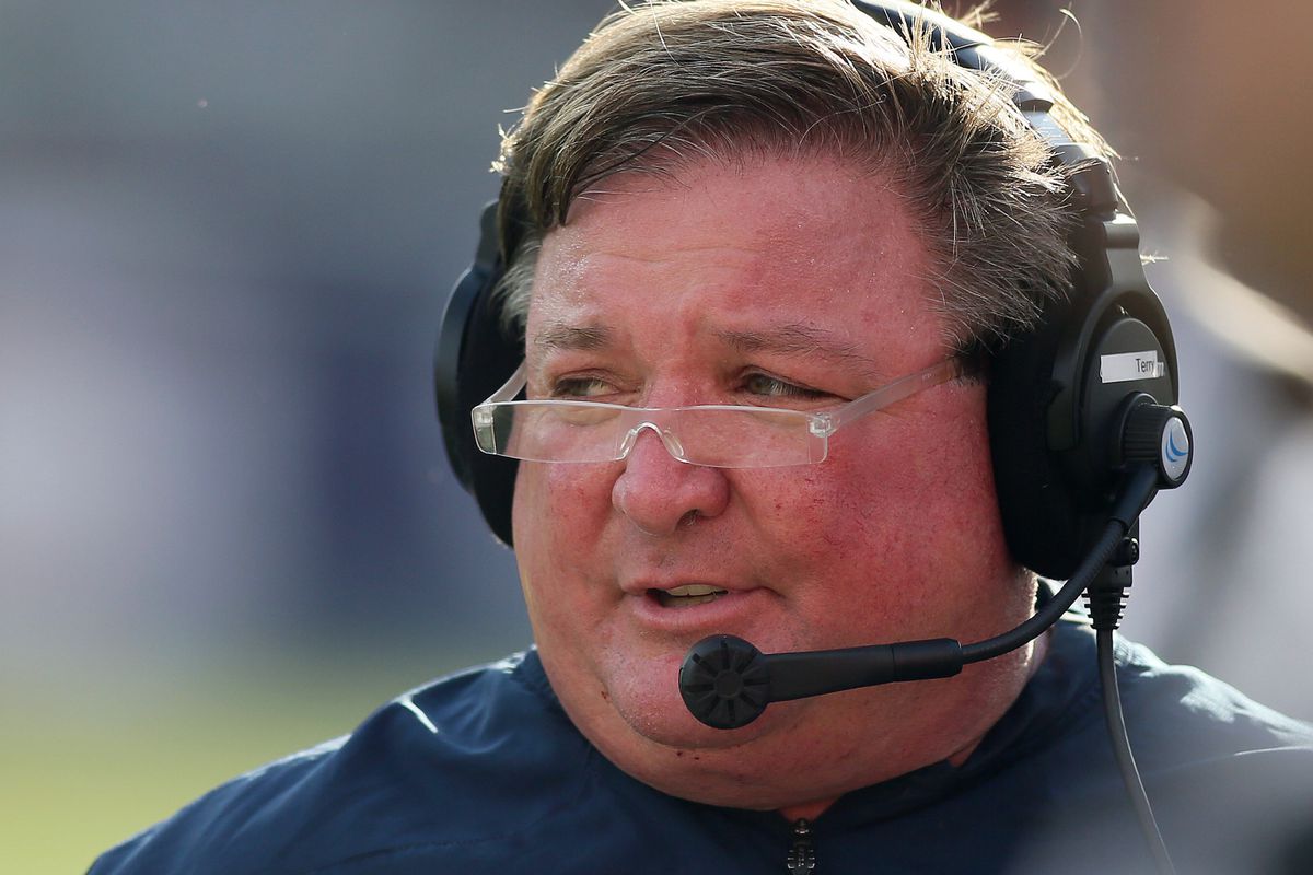Sept 8 2012; Miami, FL, USA;  Akron Zips head coach Terry Bowden in the first quarter against the Florida International Golden Panthers at FIU Stadium.  Mandatory Credit: Robert Mayer-US PRESSWIRE
