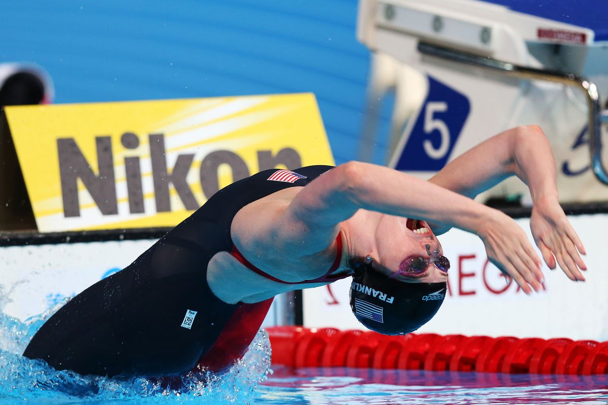 Missy Franklin, the new queen of the 100 back (among other events), will look to win gold in that event on Tuesday.