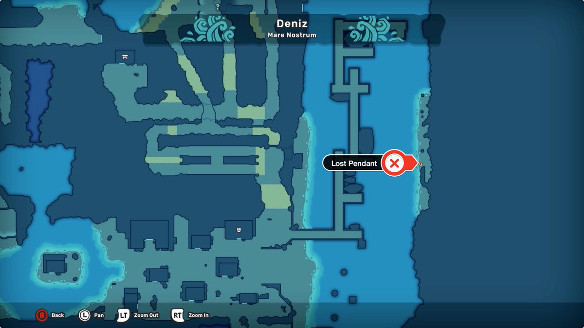 Temtem Gone with the Sillaro Lost Pendant location map