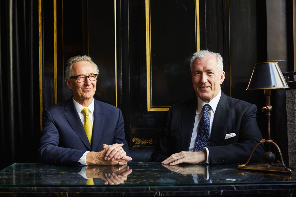 Chris Corbin and Jeremy King, Corbin and King, owners of Wolseley, Delaunay, Brasserie Zedel and more