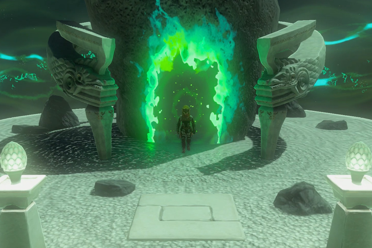 Link walks into a shrine in Zelda: Tears of the Kingdom