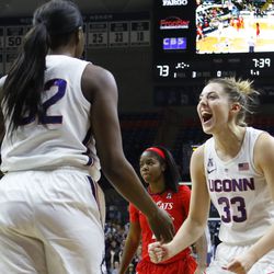 The Cincinnati Bearcats take on the UConn Huskies in a women’s college basketball game at Gampel Pavilion in Storrs, CT on January 9, 2019.