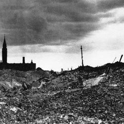 FILE - This 1943 file photo shows the rubble after the Warsaw ghetto was razed by German forces. (AP Photo, File)