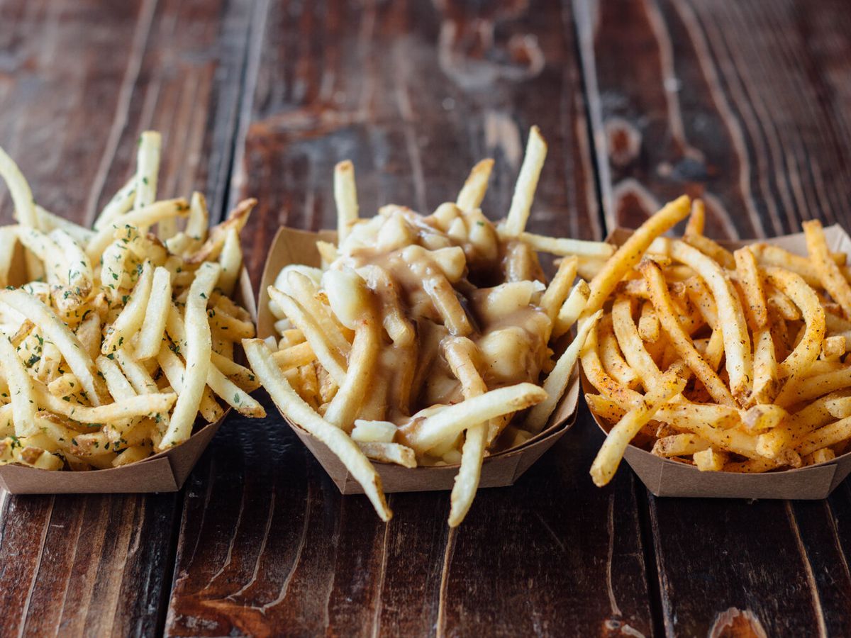 Three orders of fries.