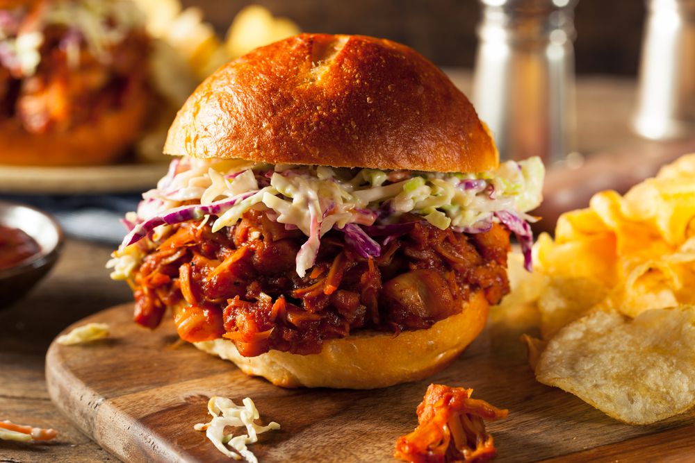 Jackfruit as "vegan pulled pork" is pervasive enough that photos of the dish exist on stock image sites. Photo: 