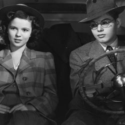 Shirley Temple and Dickie Moore in "Miss Annie Rooney."