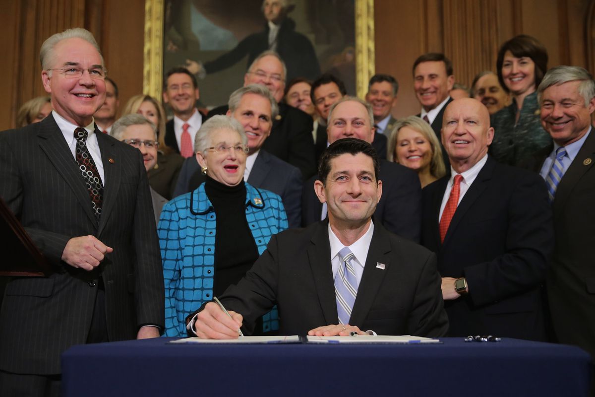 Paul Ryan Holds 'Enrollment Ceremony' For Bill To Repeal Affordable Care Act