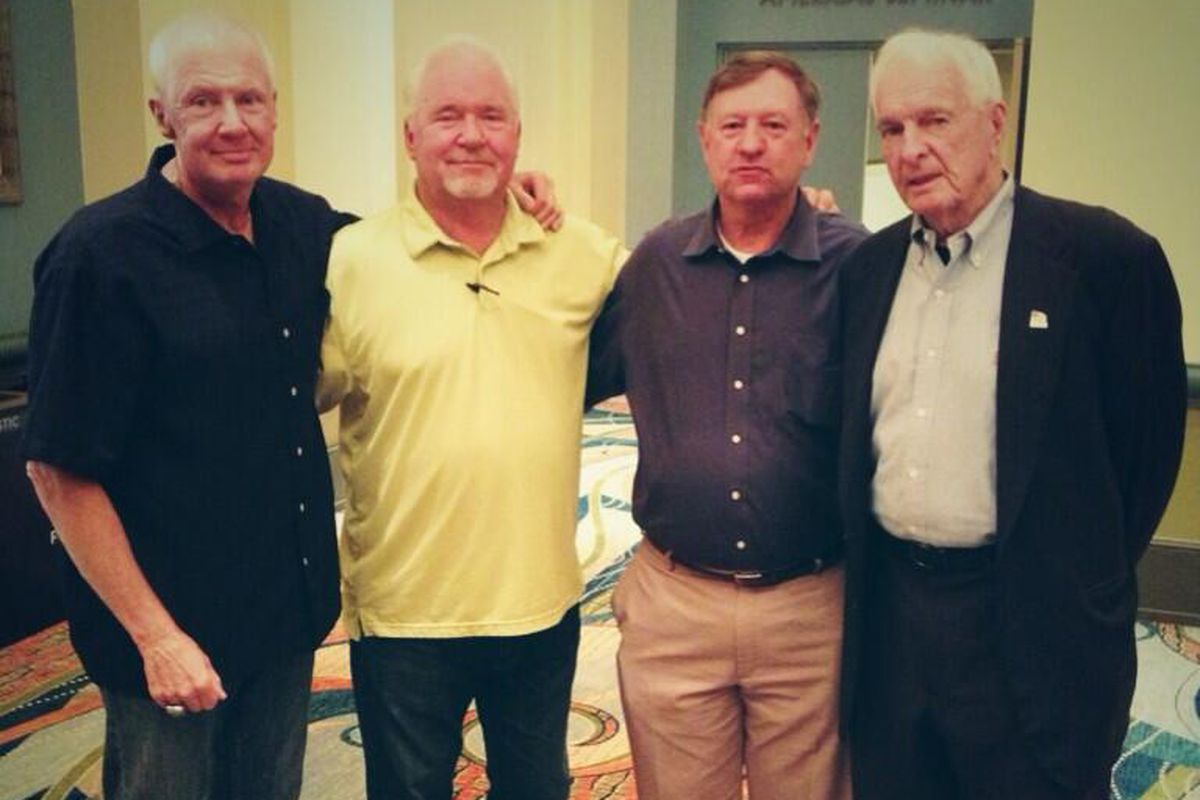 Your 2013 Baseball Scouts of the Year, including the D-backs' Bill Bryk (left) & Howard McCullough (2nd from right)