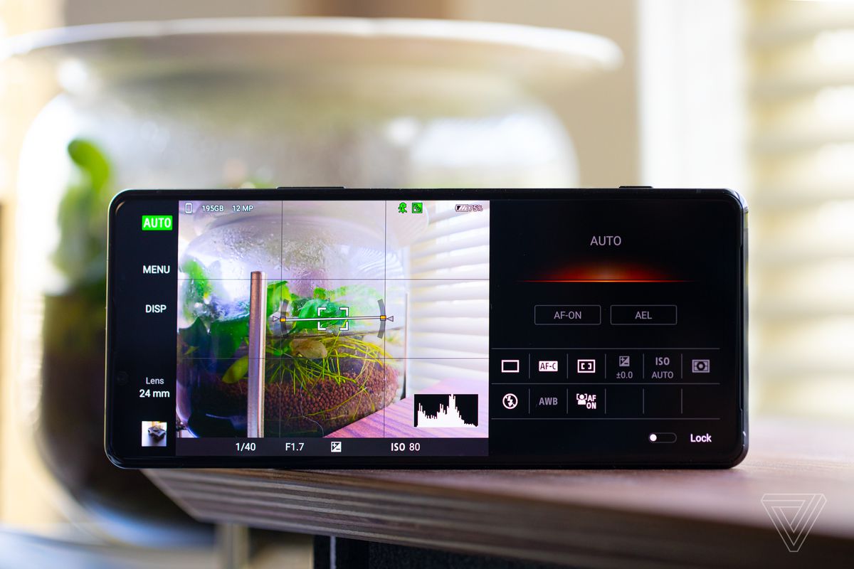 Sony’s Photo Pro app uses an interface that’s similar to Sony’s mirrorless Alpha cameras