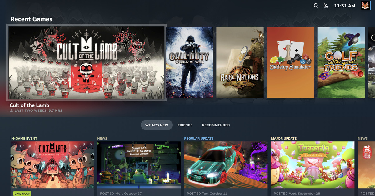 Valve’s new beta lets you use the Steam Deck UI on your desktop