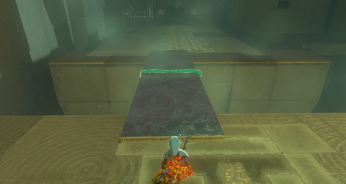Link using slabs to create a bridge in Zelda: Tears of the Kingdom