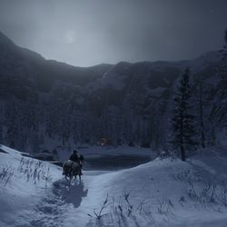A scene from the PC version of <em>Red Dead Redemption 2</em>.