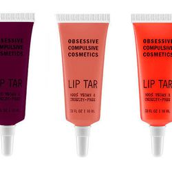 <b>Obsessive Compulsive Cosmetics</b> Lip Tar in Black Dahlia, Marion, and Psycho, <a href="http://www.occmakeup.com/lips.html">$16 each</a>