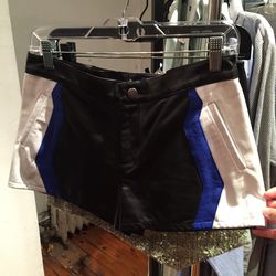 Leather shorts, $125