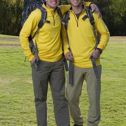 Father and son David (left) and Connor O'Leary (right) of "The Amazing Race" on the CBS Television Network.