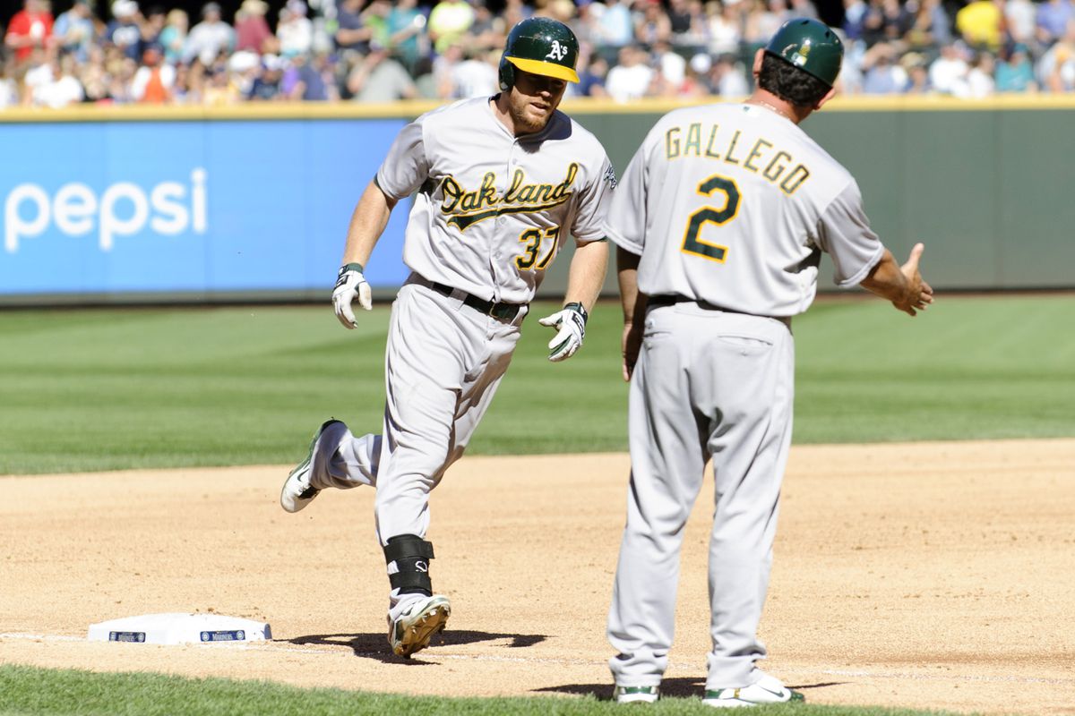 Brandon Moss homered for the first time since July 24.