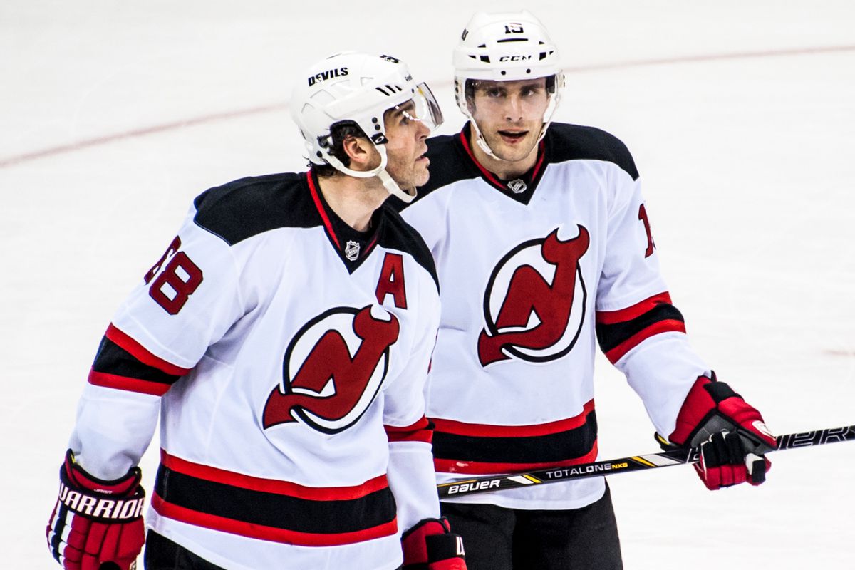 As far as I know, these two are in the Devils line-up tonight. One will be playing in his 1500th NHL game.