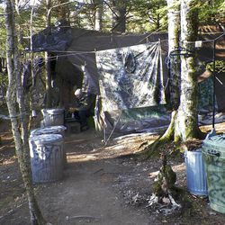 Chrisopher Knight lived for decades in this camp located in a remote section of Maine.