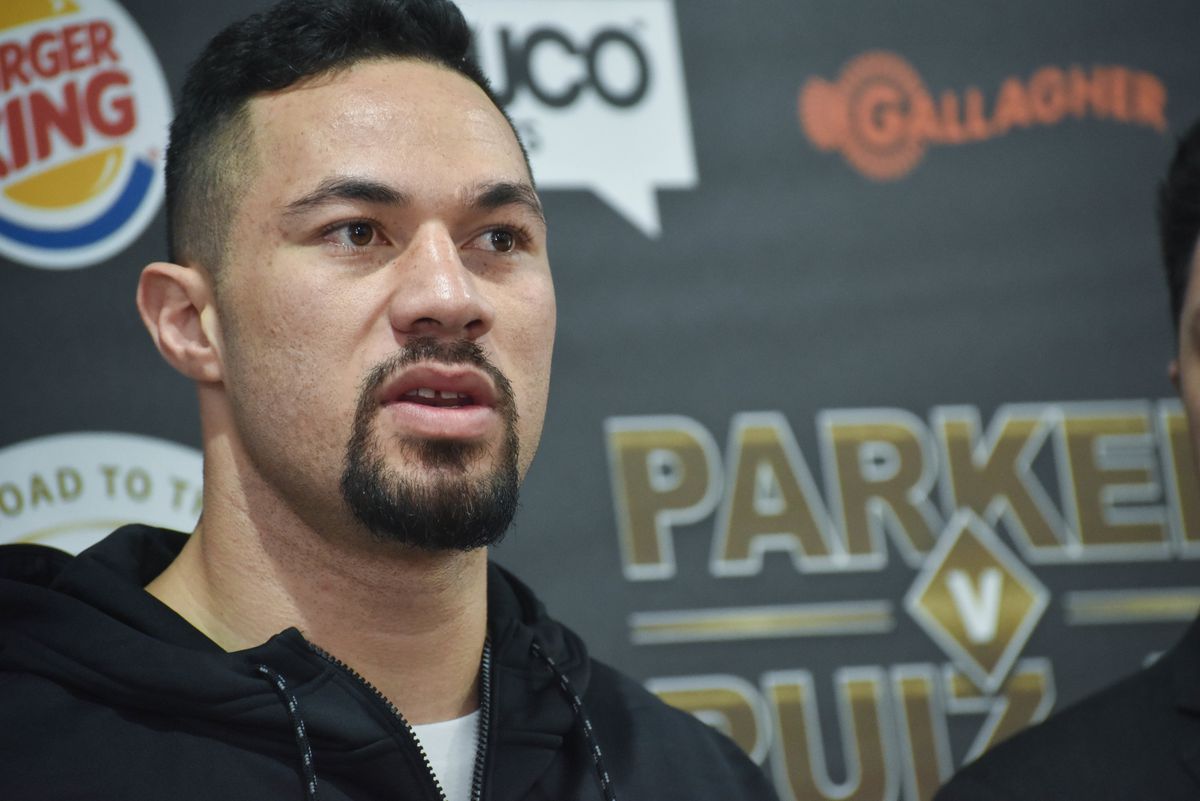 New Zealand boxer Joseph Parker during a press conference...