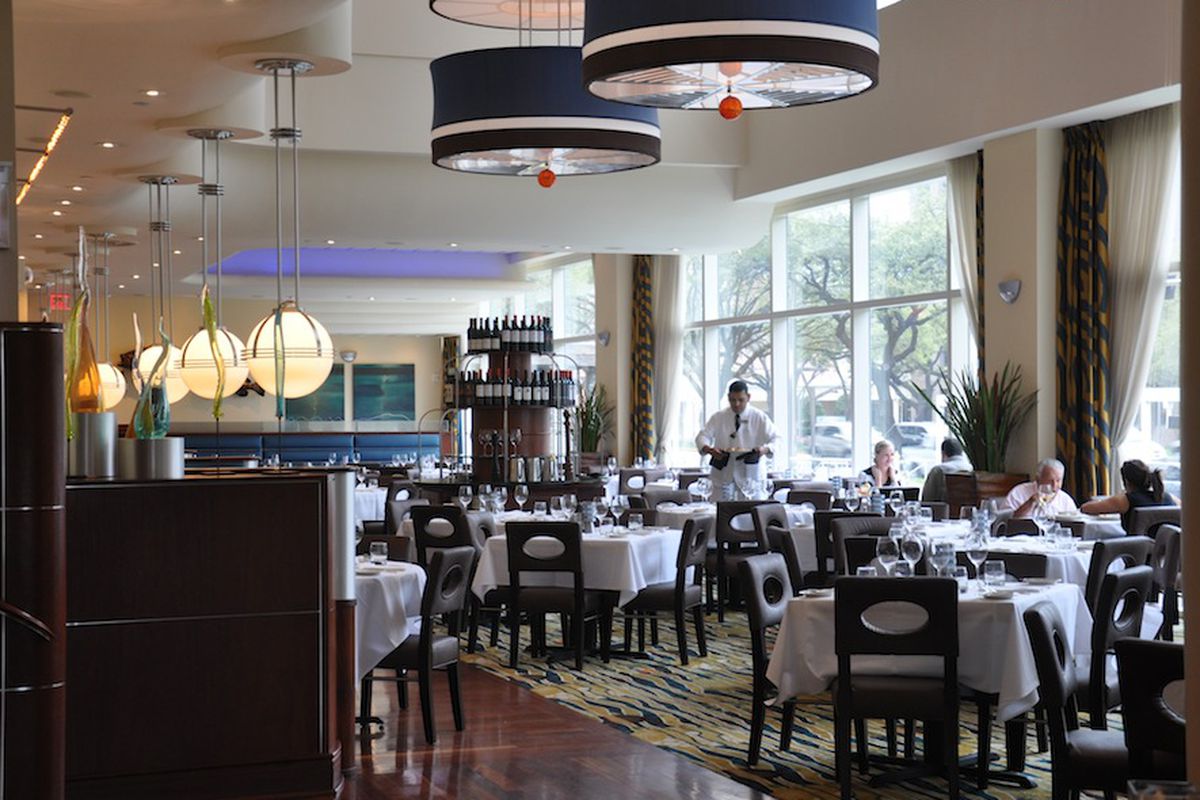 The Oceanaire's dining room inside the Galleria. 