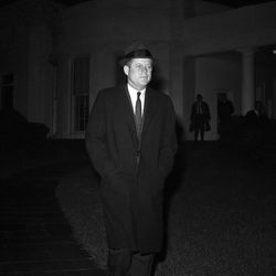 In this Dec. 19, 1961 file photo, President John F. Kennedy leaves the White House in Washington to Andrews Air Force Base for flight to Palm Beach, Fla.
