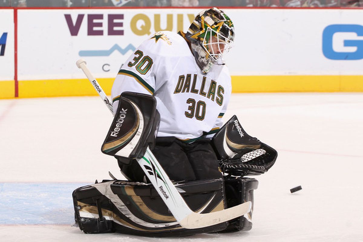 Andrew Raycroft as a member of the Dallas Stars