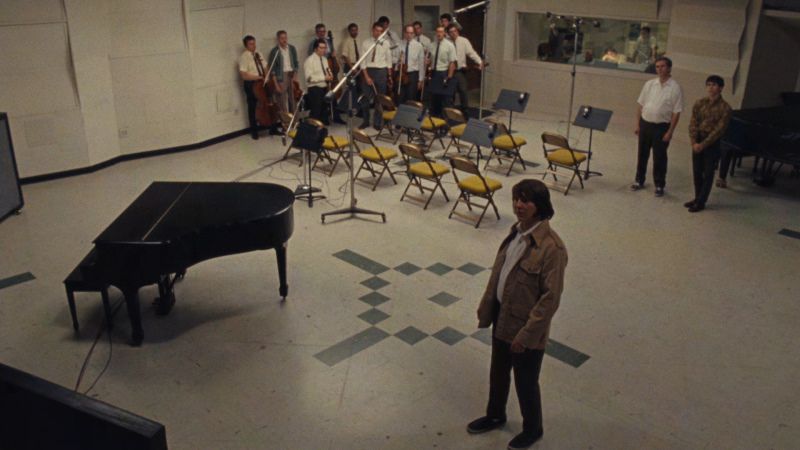 Paul Dano and a band in Love &amp; Mercy.