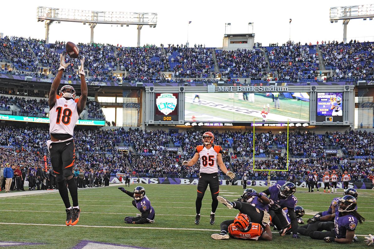 A.J. Green tied the game up with time expiring after James Ihedigbo mistakenly tipped the football into the air. 