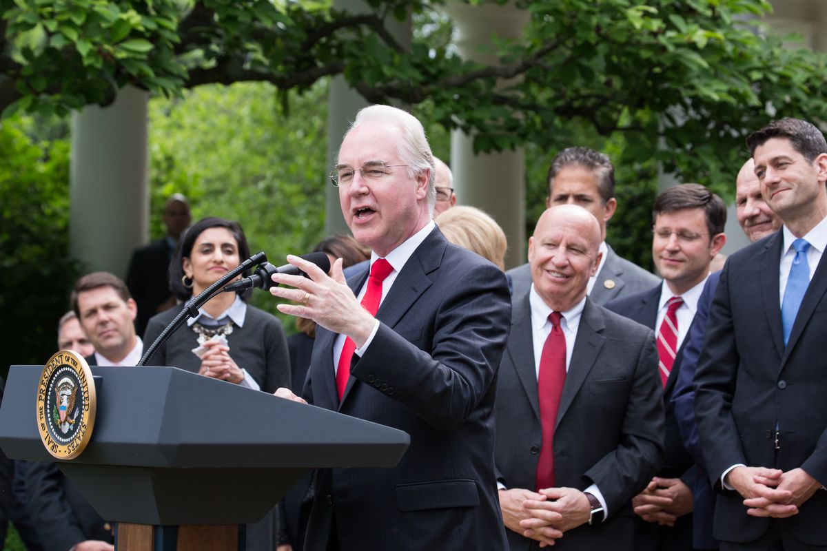 Under a little-noticed provision of the Senate bill, Secretary of Health and Human Services Tom Price  (pictured) would have to rubber-stamp virtually any state health-care “reform”