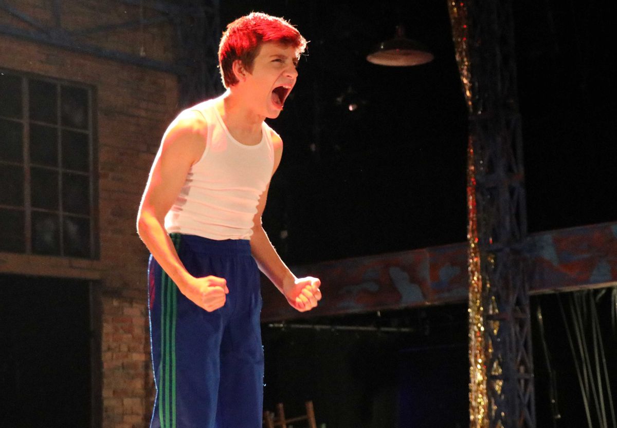 Lincoln Seymour stars as Billy in the Porchlight Music Theatre production of “Billy Elliot.” (Photo: Michael Courier)