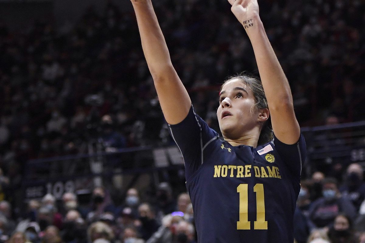 Sonia Citron scored 14 points in Notre Dame’s loss to Duke. 