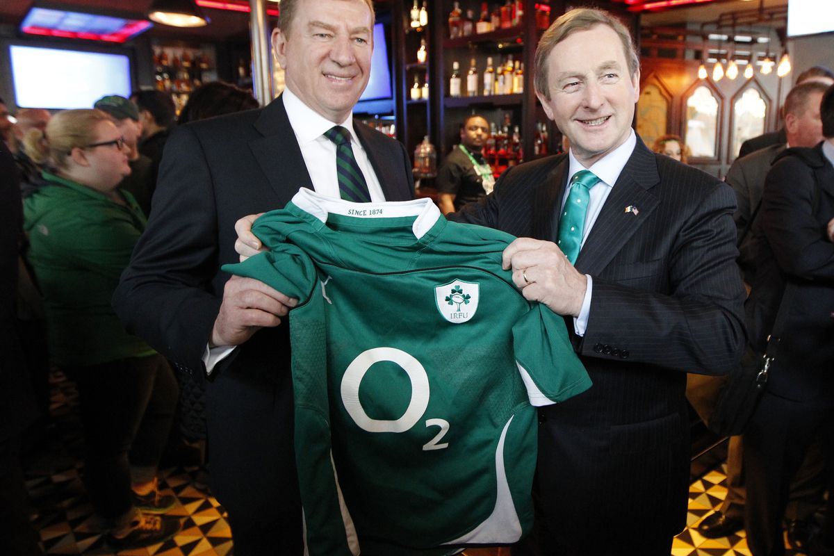 Ireland Prime Minister Enda Kenny (right) stopped by Fado Irish Pub in Midtown. Kenny was in Atlanta to serve as Grand Marshall for the city's St. Patrick's Day Parade.