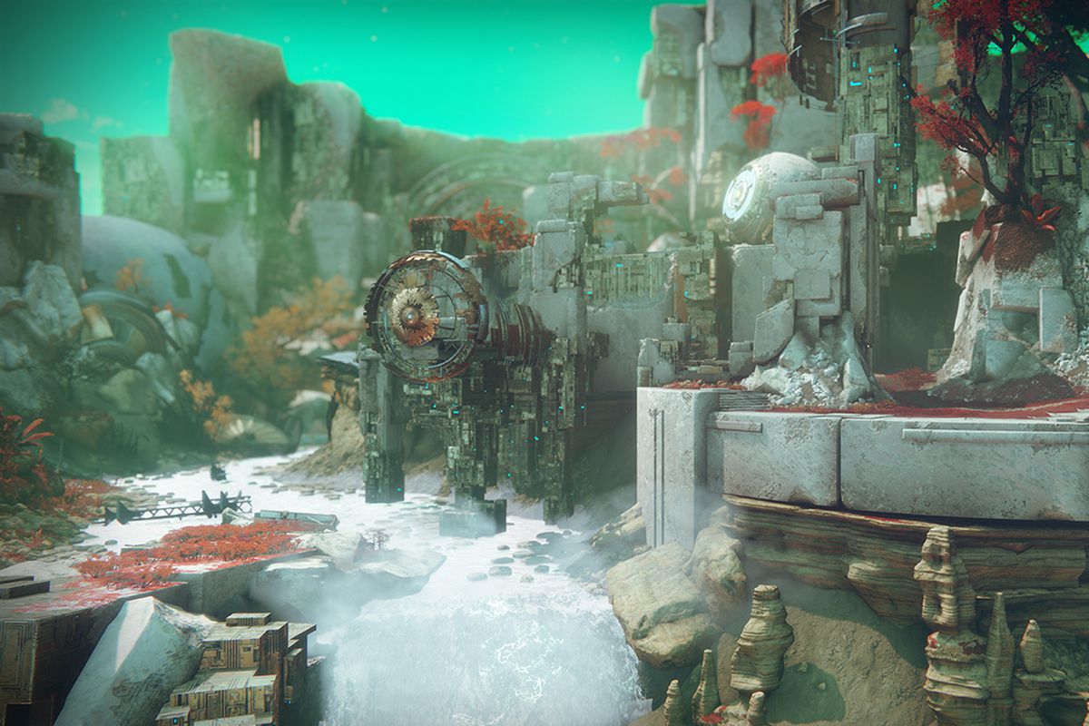 Destiny 2 - Vex milk on Distant Shores map