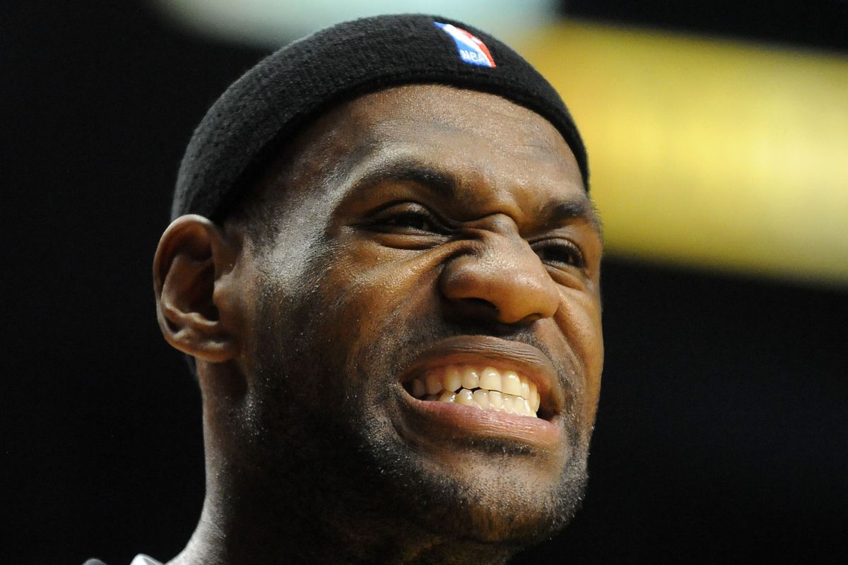 LeBron's facial expression represents that of some Heat fans right now. 