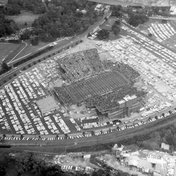 <strong>1964- Aerial views of Doak Campbell Stadium during a football game</strong>