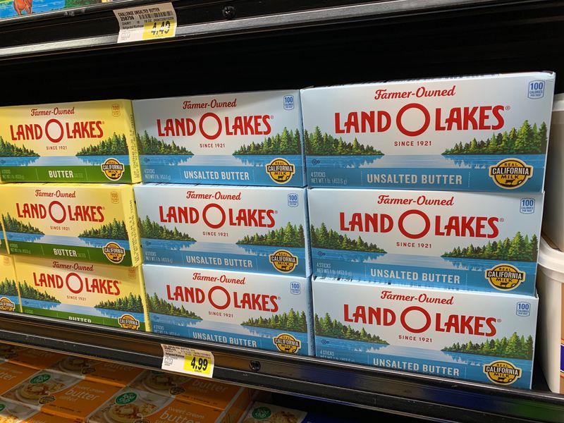 Land O Lakes butter on store shelves.