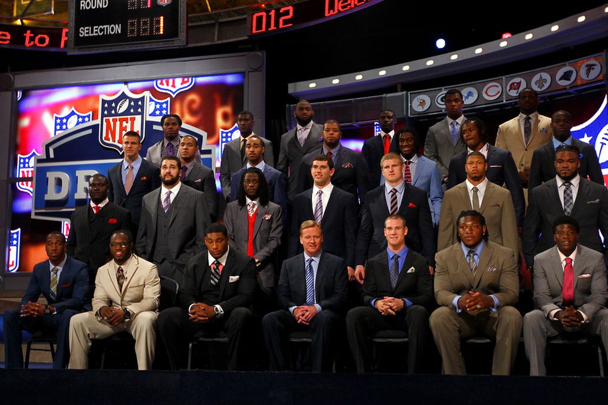 Where's Kuechly?  (Photo by Al Bello/Getty Images)