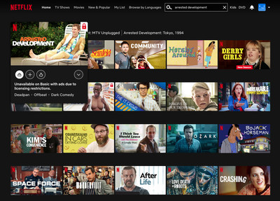 A screenshot of the Netflix interface.