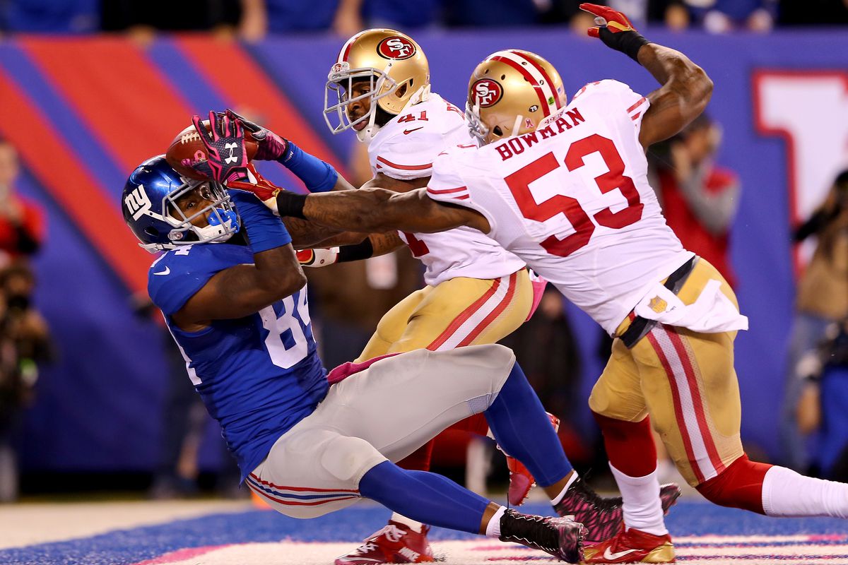 Larry Donnell secures the game-winning catch Sunday night