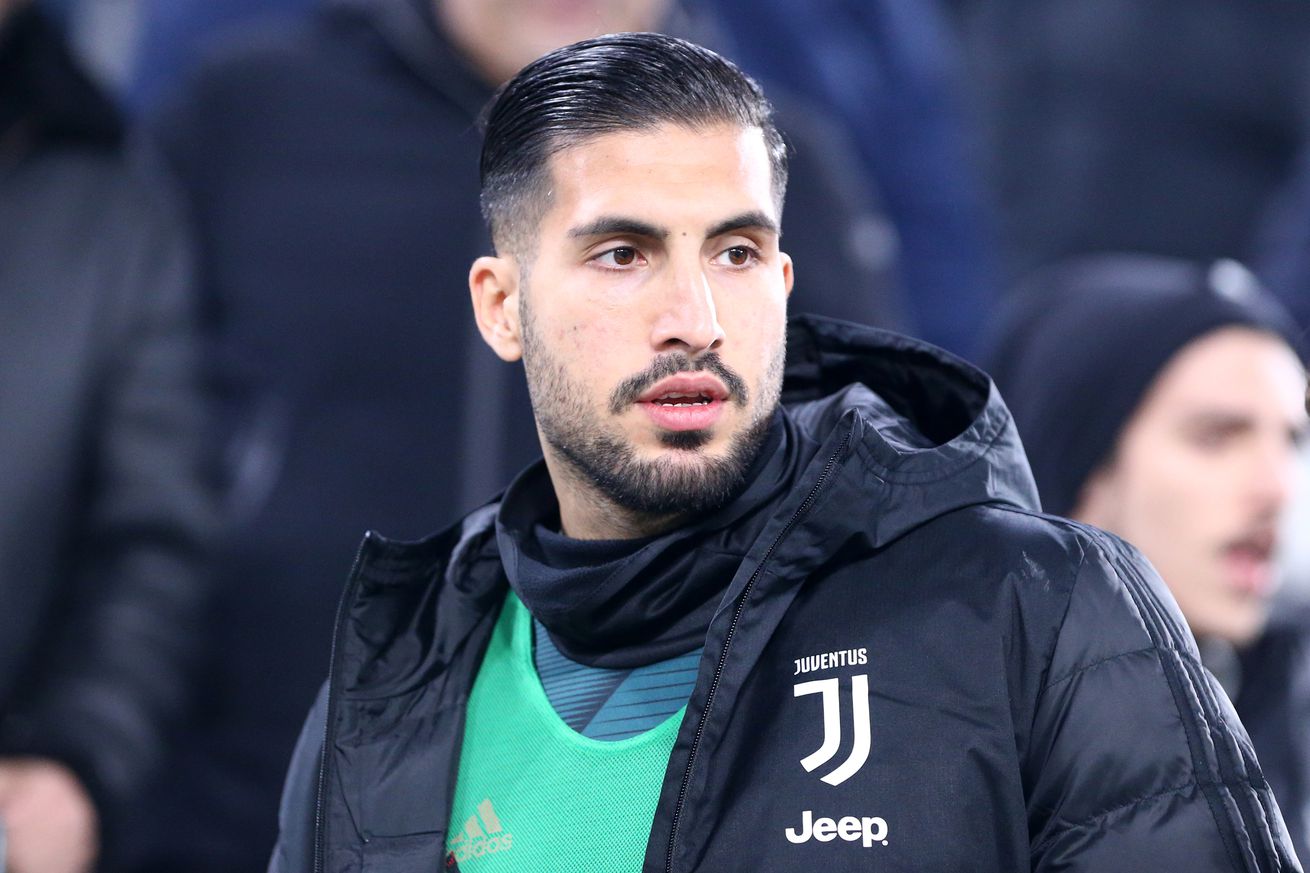 Emre Can of Juventus FC looks on before the Coppa Italia...