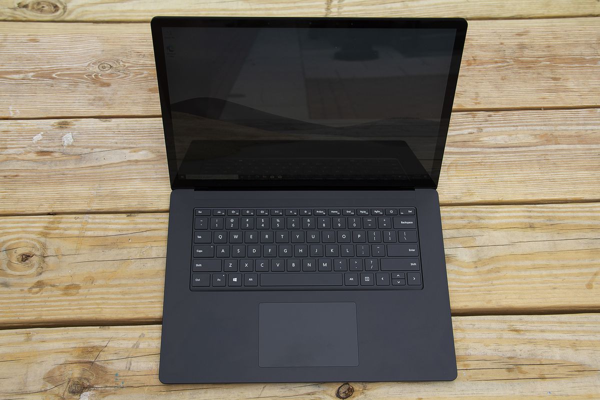 Surface Laptop 4 15-inch viewed from above.