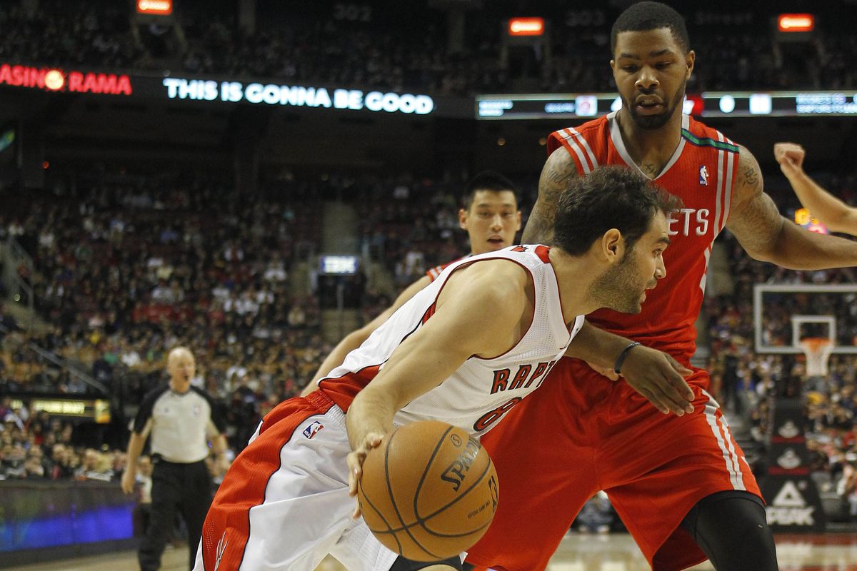 Jose Calderon notched his second triple-double of the season against the Rockets on Sunday.
