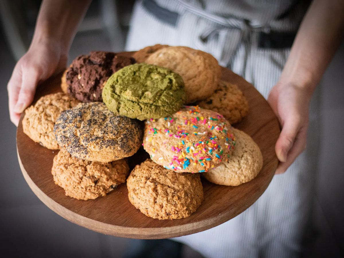 A plate of cookies from Confections by Kirari in Redondo Beach, California.
