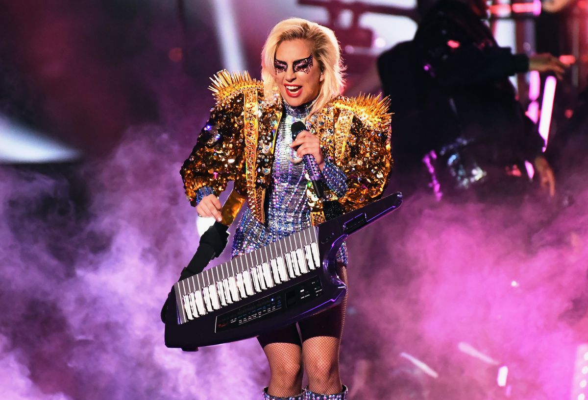 Musician Lady Gaga performs onstage during the Pepsi Zero Sugar Super Bowl LI Halftime Show at NRG Stadium on February 5, 2017 in Houston, Texas.