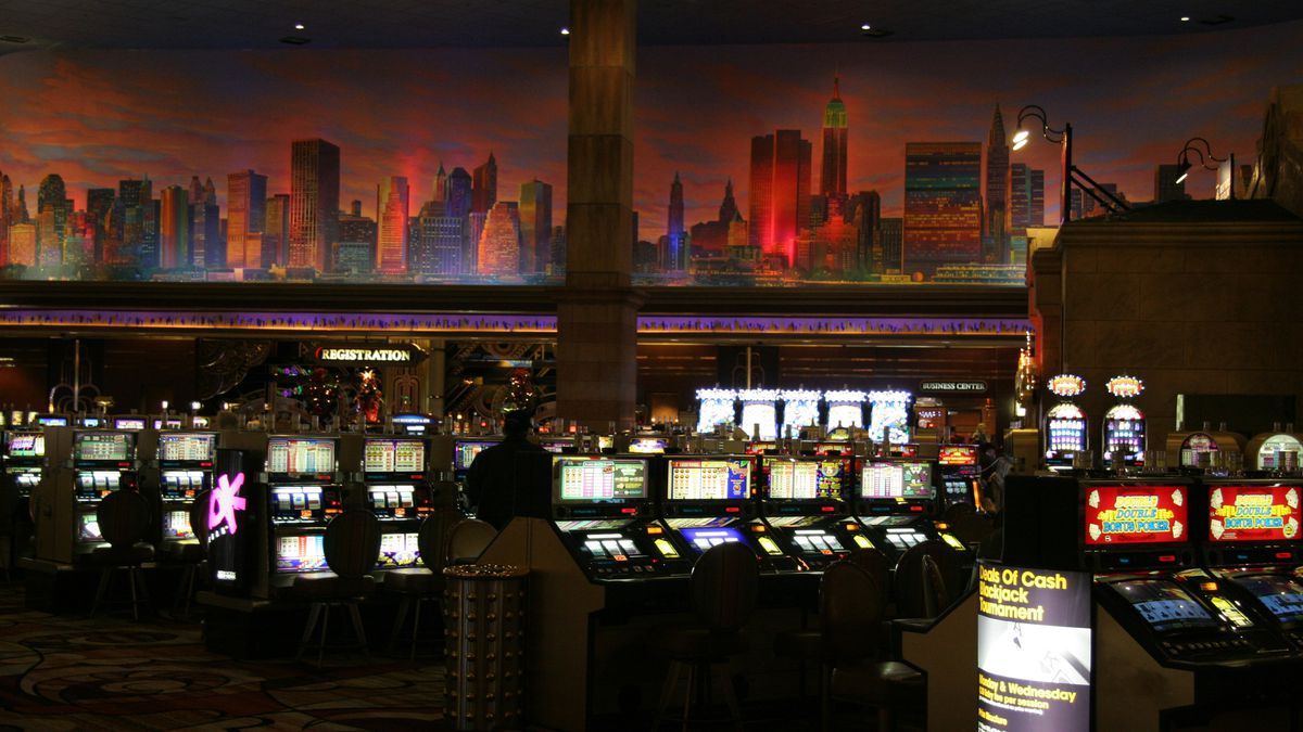 Slot machines inside New York New York hotel