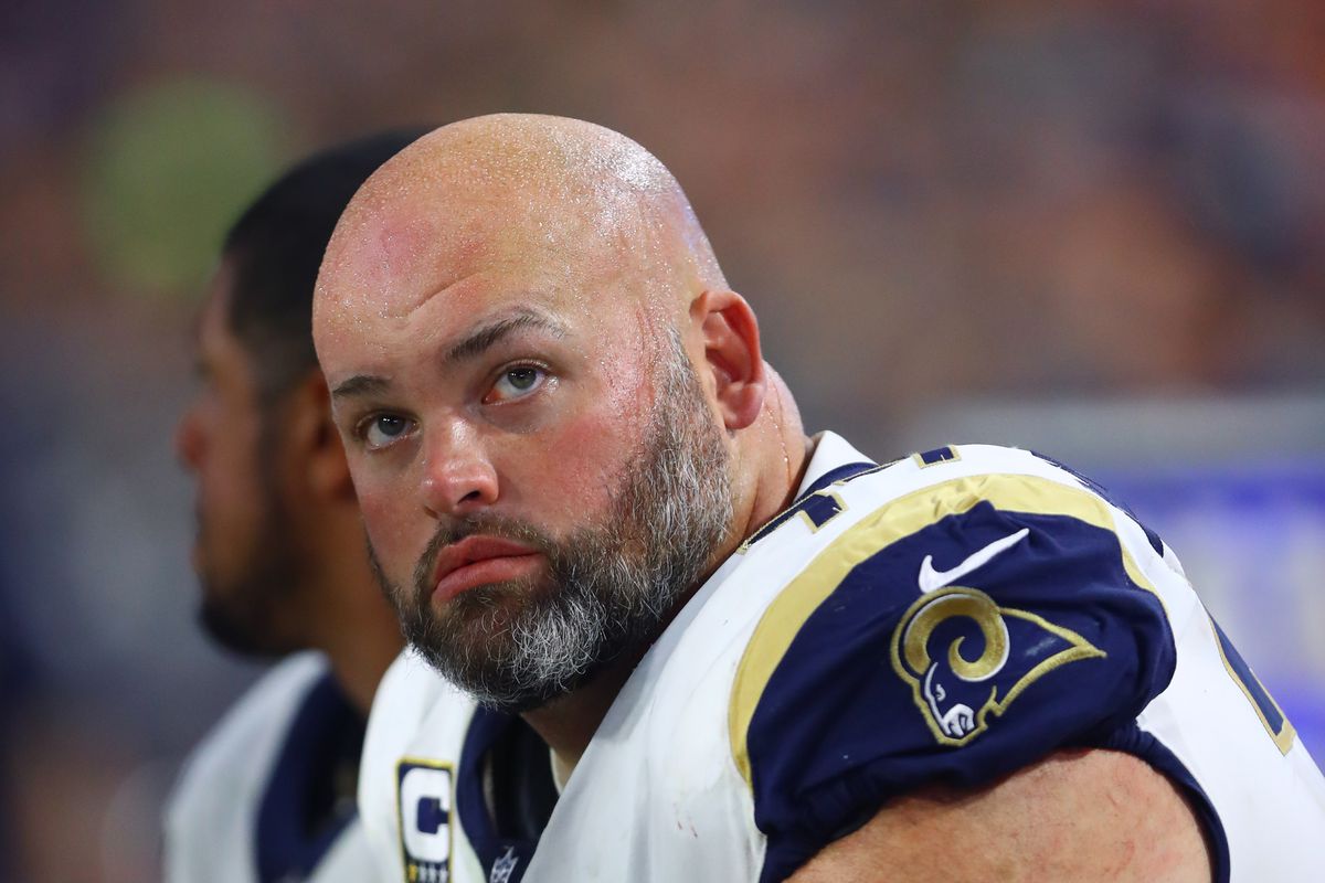 Los Angeles Rams LT Andrew Whitworth on the sidelines during Week 13