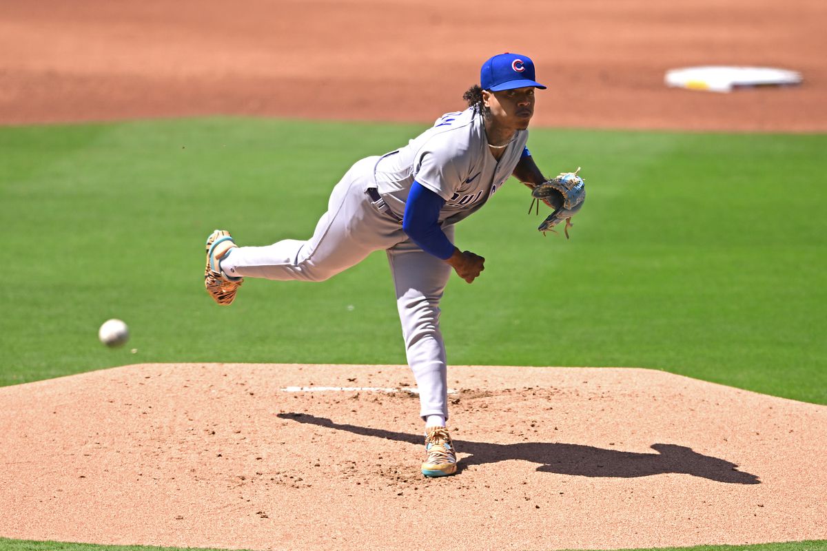 Marcus Stroman of the Chicago Cubs pitches in the first inning against the San Diego Padres at PETCO Park on June 4, 2023 in San Diego, California.