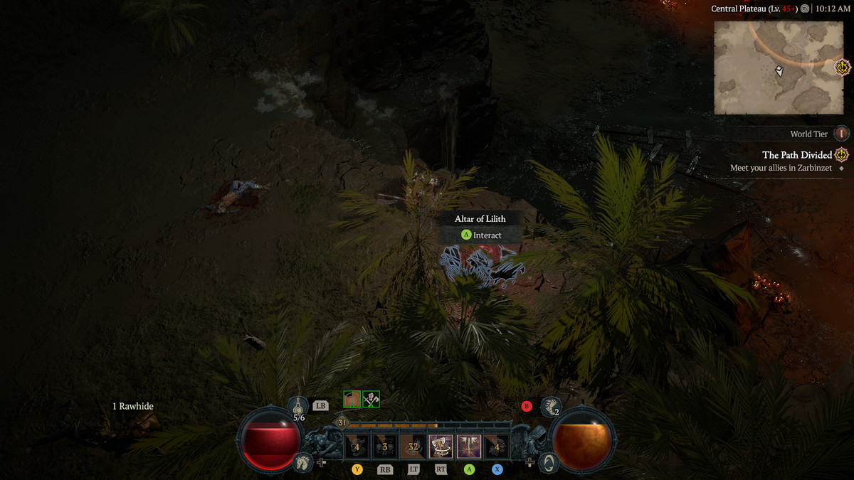 A Barbarian approaches the 22nd Altar of Lilith in Kehjistan in Diablo 4