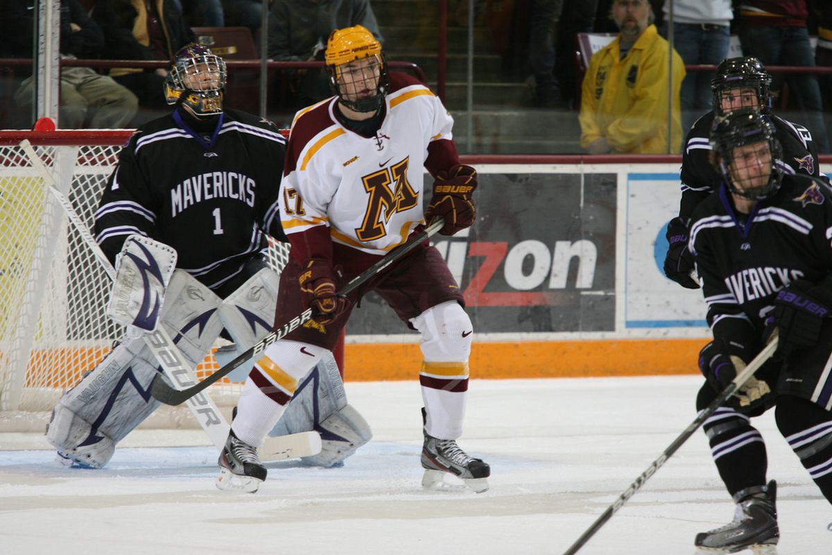 Seth Ambroz (17) has found success against Wisconsin throughout his Gopher career.