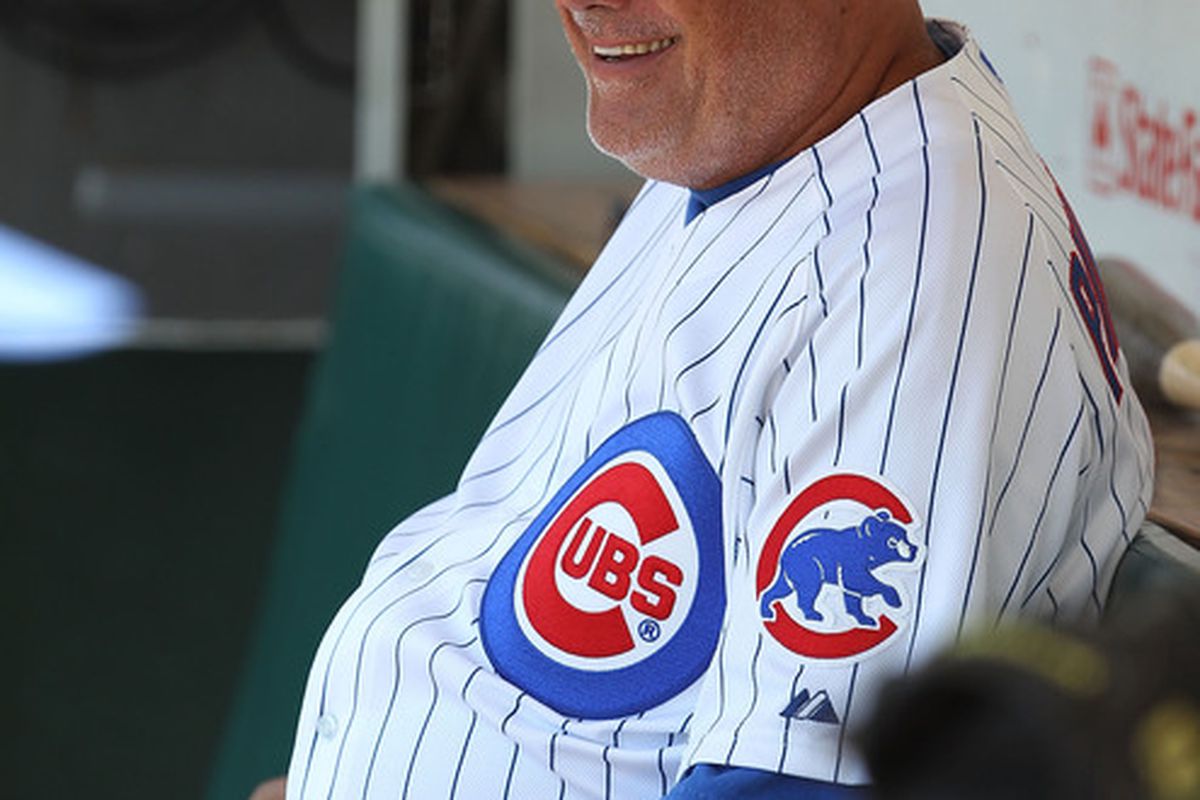 CHICAGO - JULY 21: Manager Lou Piniella #41 of the Chicago Cubs sits in the dugout before a game against the Houston Astros at Wrigley Field on July 21 2010 in Chicago Illinois. (Photo by Jonathan Daniel/Getty Images)